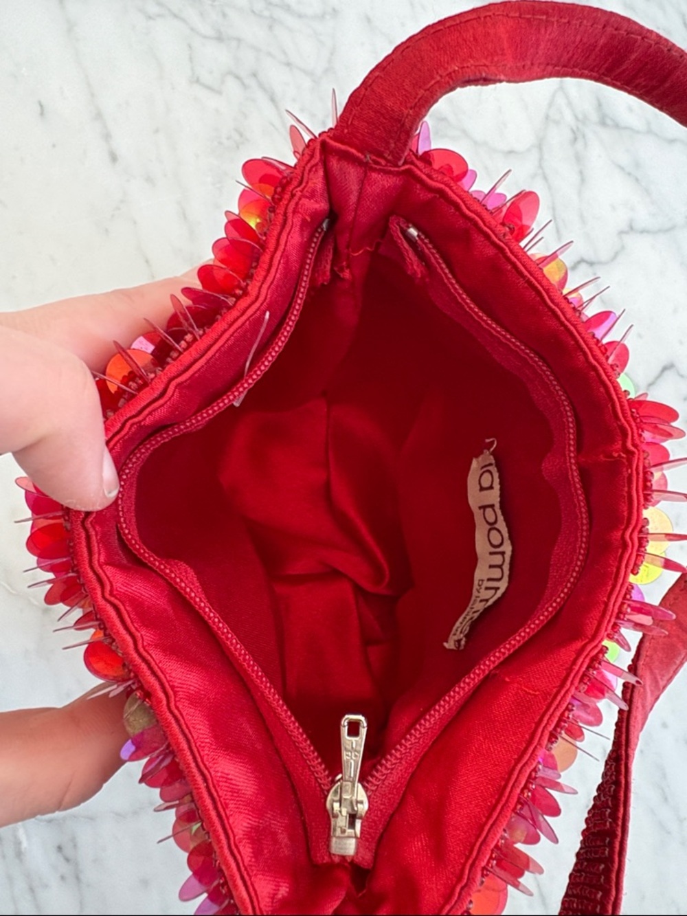 Red Sequin Mini Purse - Picture 4 of 4